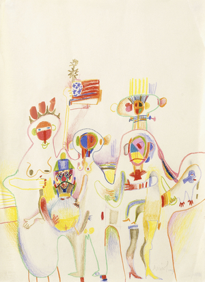 Untitled, 1959 (coloured crayons on paper)