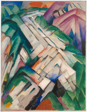 Steiniger Weg (Stony Path), formerly Gebirge/Landschaft (Mountains/Landscape), 1911-1912 (oil on canvas)