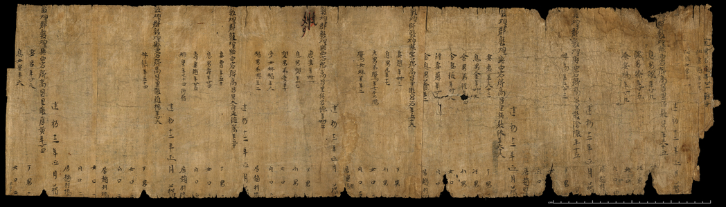 Population census of the Dunhuang commandery, dated 416. Dunhuang (Gansu province, China), Or. 8210/S. 113 (pen & ink on paper)