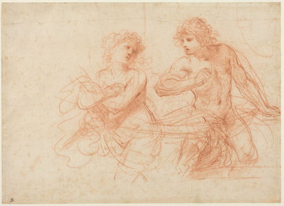 Amnon and Tamar, 1649 (red chalk on paper)