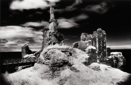 Castle Sinclair, Wick, Caithness, Scotland (b/w photo)