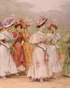 The Promenade (oil on canvas)