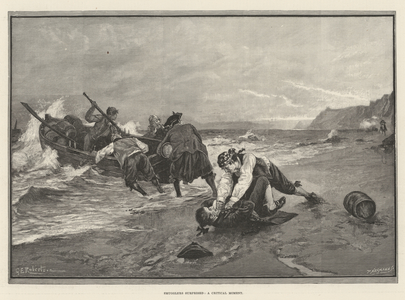 Smugglers surprised, a Critical Moment (engraving)