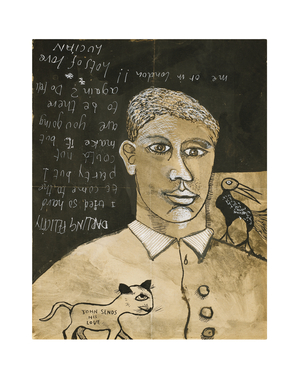 Portrait of a Boy, c.1940 (ink & gouache on paper)