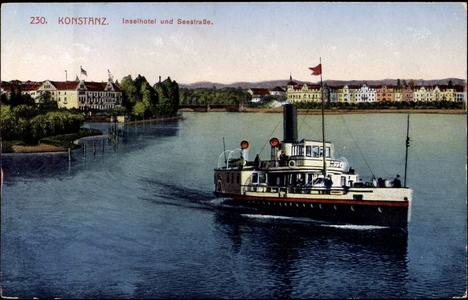 Constance Lake Constance, island hotel and lake road, steamboat