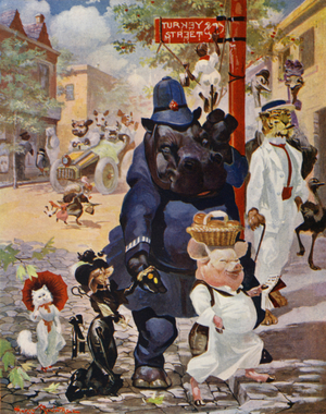 A Queer Company (colour litho)