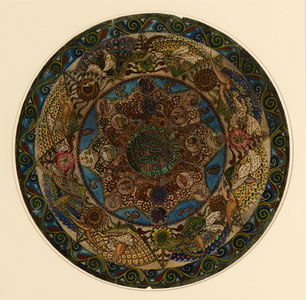 Circular Design for Ben Uri Art Society, c.1915 (coloured inks on paper)