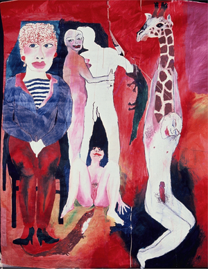 Animal fantasy, 1983 (oil sticks on board)