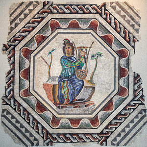 Roman mosaic depicting Orpheus playing the lyra