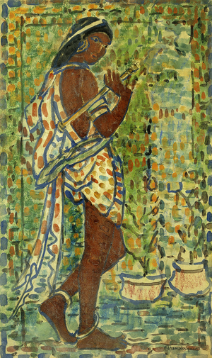 Hindu Dancer, c.1910-1913 (watercolour, pastel and pencil on paper)