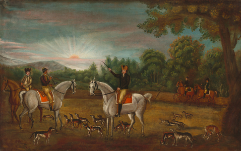 The Start of the Hunt, c.1800 (oil on canvas)