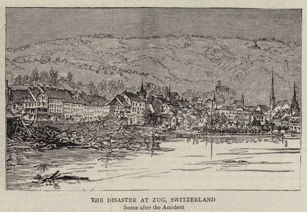 The Disaster at Zug, Switzerland (engraving)