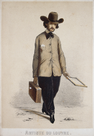 Illustration depicting a French Artist 1850