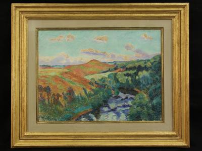 Landscape at Creuze, Crozant (pastel on paper)