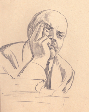 Vladimir Ilych Lenin, 1964 (pencil on paper)