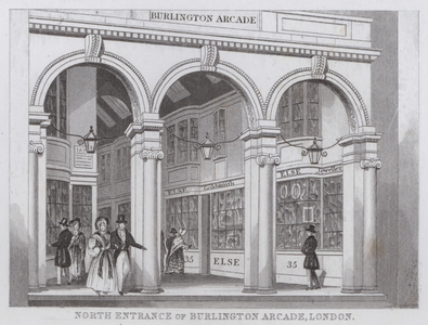 North Entrance of Burlington Arcade, London (engraving)
