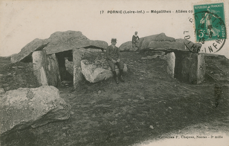 Pornic, Megaliths.  Postcard sent in 1913.