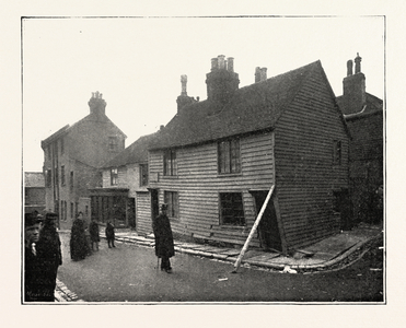 The Landslip at Sandgate: In Chapel Street, UK, 1893 Engraving