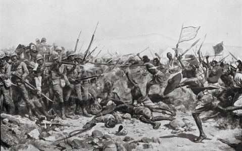 The Battle of Abu-Klea (litho)
