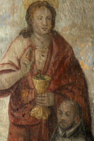 Parish church (Parochiekerk Onze-Lieve-Vrouw). Interior. The choir. Wall painting.