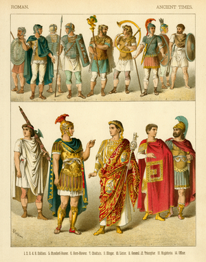 Roman Costume (colour litho)
