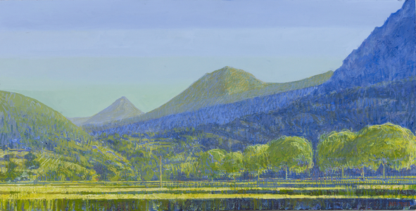 St Erasmo Looking South, 2008 (oil on gesso)