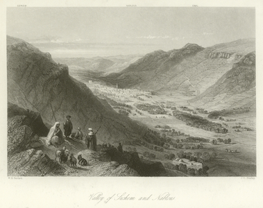 Valley of Sichem and Nablus, Palestine (engraving)
