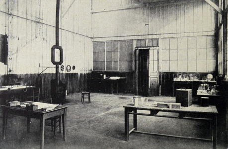 The interior of Madame Curie's old laboratory in Paris, where the scientific experiments were made that led to the discovery of radium.