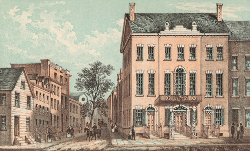 Tammany Hall, 1830 (colour litho)