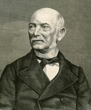 Jose Posada Herrera (1814-1885), Spanish jurist and politician, Portrait (engraving)