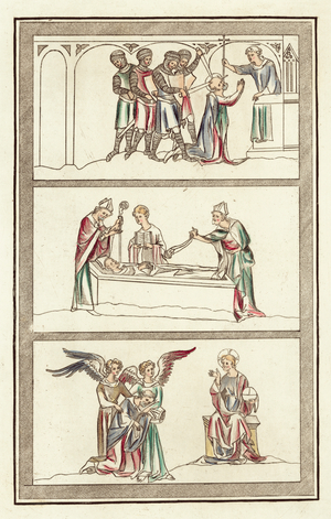 Life of Thomas Becket (coloured engraving)