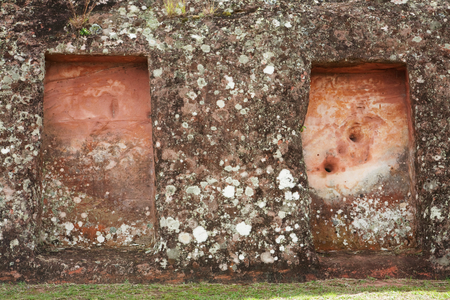 Niches on the Carved Stone Hill of El Fuerte De Samaipata, Santa Cruz Department, Bolivia (photo)