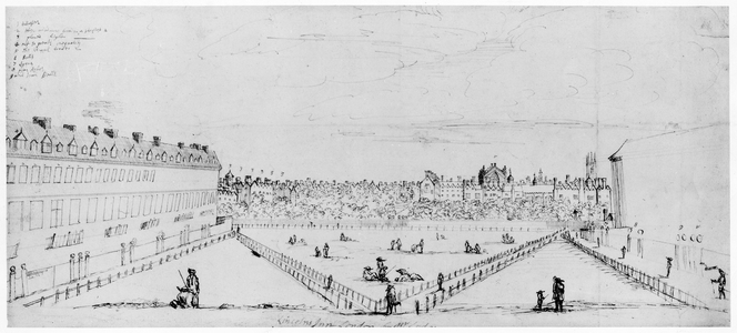 Lincoln's Inn Fields, c.1660 (pen & ink drawing)