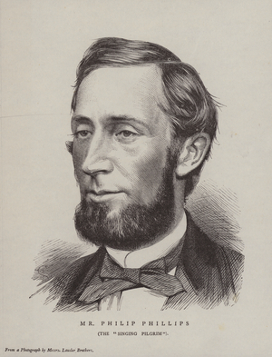 Philip Phillips, the "Singing Pilgrim" (engraving)