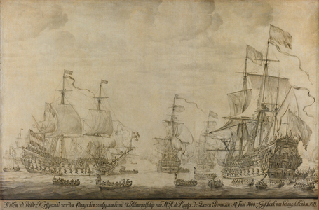 Council of War aboard "The Seven Provinces", 1666-1693 (ink on canvas)