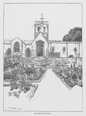Buckland Church (litho)