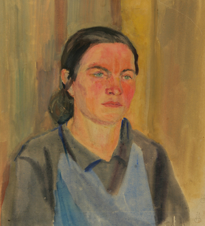 Lyuba the Calf Caretaker, 1939-40 (w/c on paper)