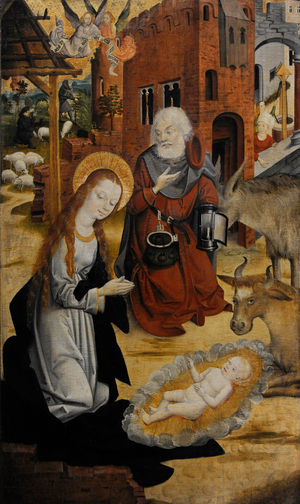 The Nativity of Christ by North German painter (late 15th century).