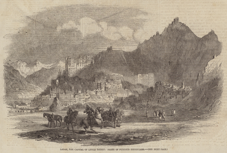 Ladak, the Capital of Little Thibet, Party of Punjaub Irregulars (engraving)