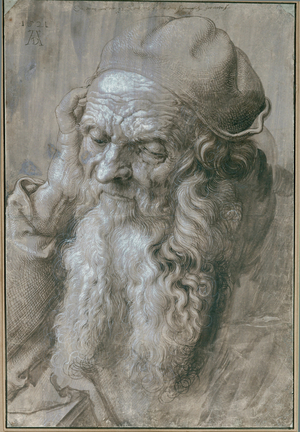 Old Man - Study for a saint, 1521 (brush drawing on brown paper)