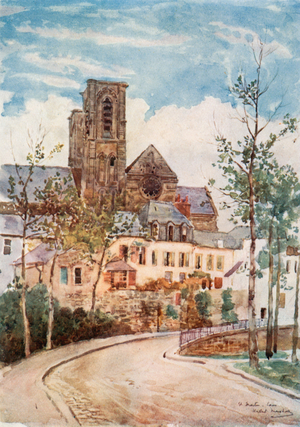 St. Martin, Laon (colour litho)