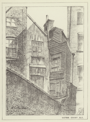 Mitre Court, EC (litho)