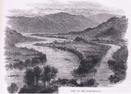 View of the Susquehanna, illustration from Cassell's History of the United States pub. by Petter & Galpin c.1890 (litho)