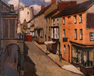 Lion Hotel and Castle, Pembroke (oil on canvas)