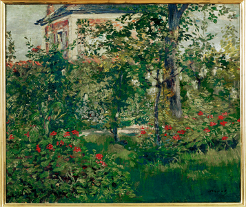 The Bellevue garden (oil on canvas)