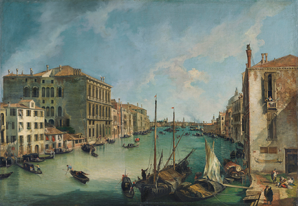 The Grand Canal from San Vio, Venice, c. 1723-24 (oil on canvas)
