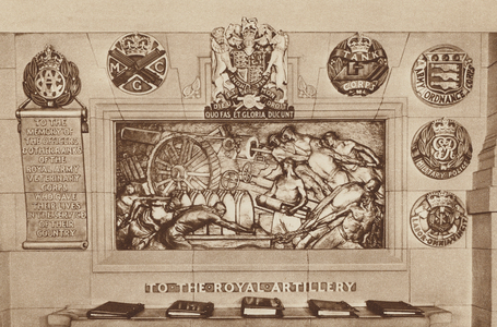 Scottish National War Memorial: The Royal Artillery (b/w photo)