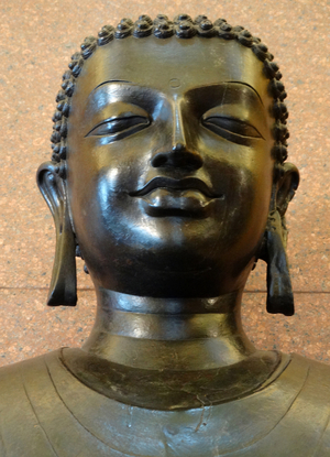 Copper statue of The Sultanganj Buddha from the Gupta Period