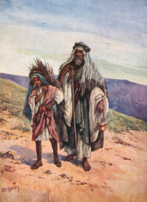 Abraham's Sacrifice (colour litho)