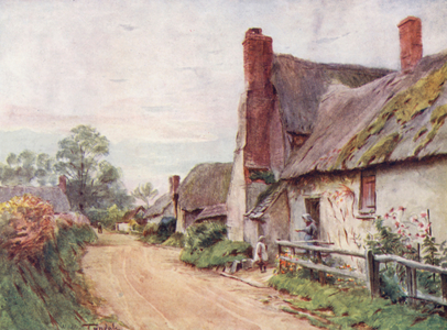 Wessex: Cottage at Incleton, near Dorchester (colour litho)
